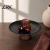 Stylish Dessert Dish Stainless Steel Fruit Plate for Kitchen Counter, Modern Pedestal Serving Elegant Tray, Multi-use Platter Dining Table Home Decor