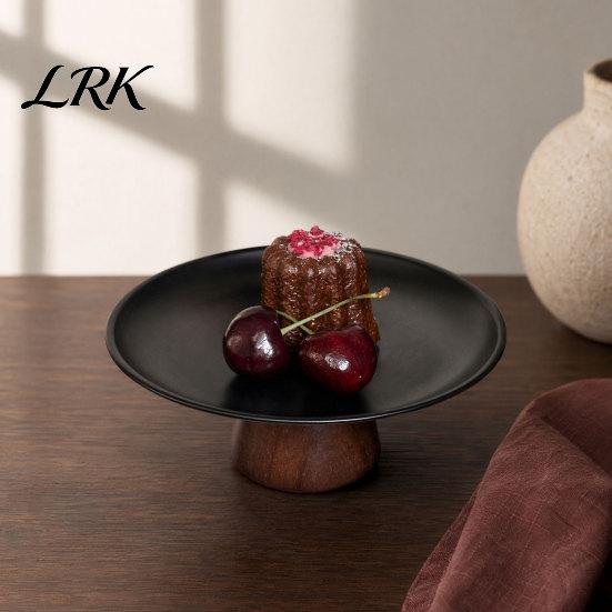 Stylish Dessert Dish Stainless Steel Fruit Plate for Kitchen Counter, Modern Pedestal Serving Elegant Tray, Multi-use Platter Dining Table Home Decor