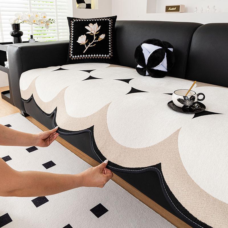 Irregular Special-Shaped Sofa Cushion Is Universal In All Seasons  New Straight-Row Sofa Non-Slip Chenille Sofa Cover Blanket