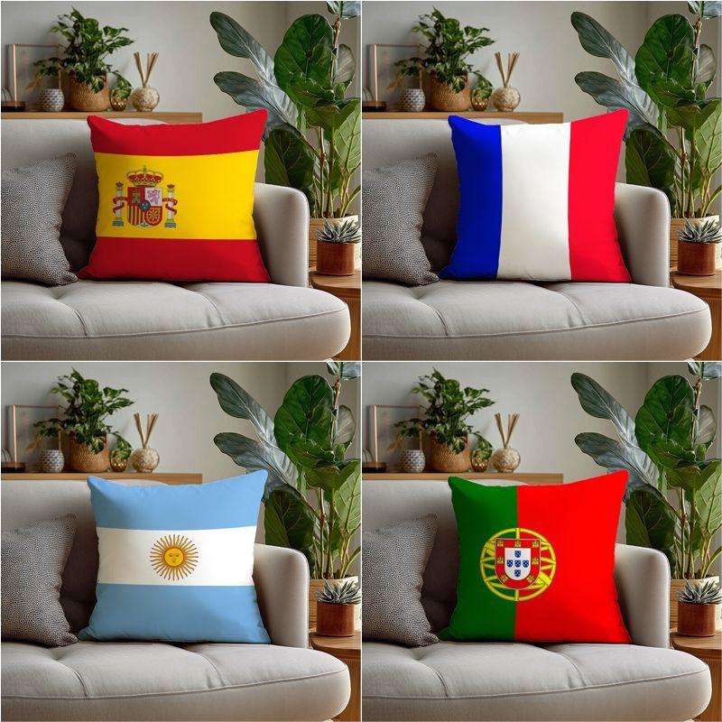 2026 USA-Canada-Mexico World Cup Flag Pillow, Decorative Pillow, Sofa Accessory, Cushion, Bedside Pillow, Lumbar Pillow (Includes Filling)