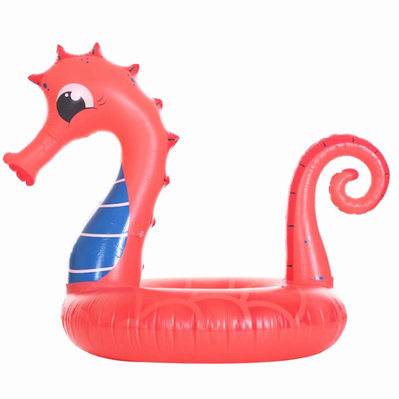 

Childrens And Adult Thickened Inflatable Red Seahorse Floating Drainage Toy