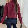 Dammode Enfärgade Toppar Långärmad Jacka Dragkedja Kappa
