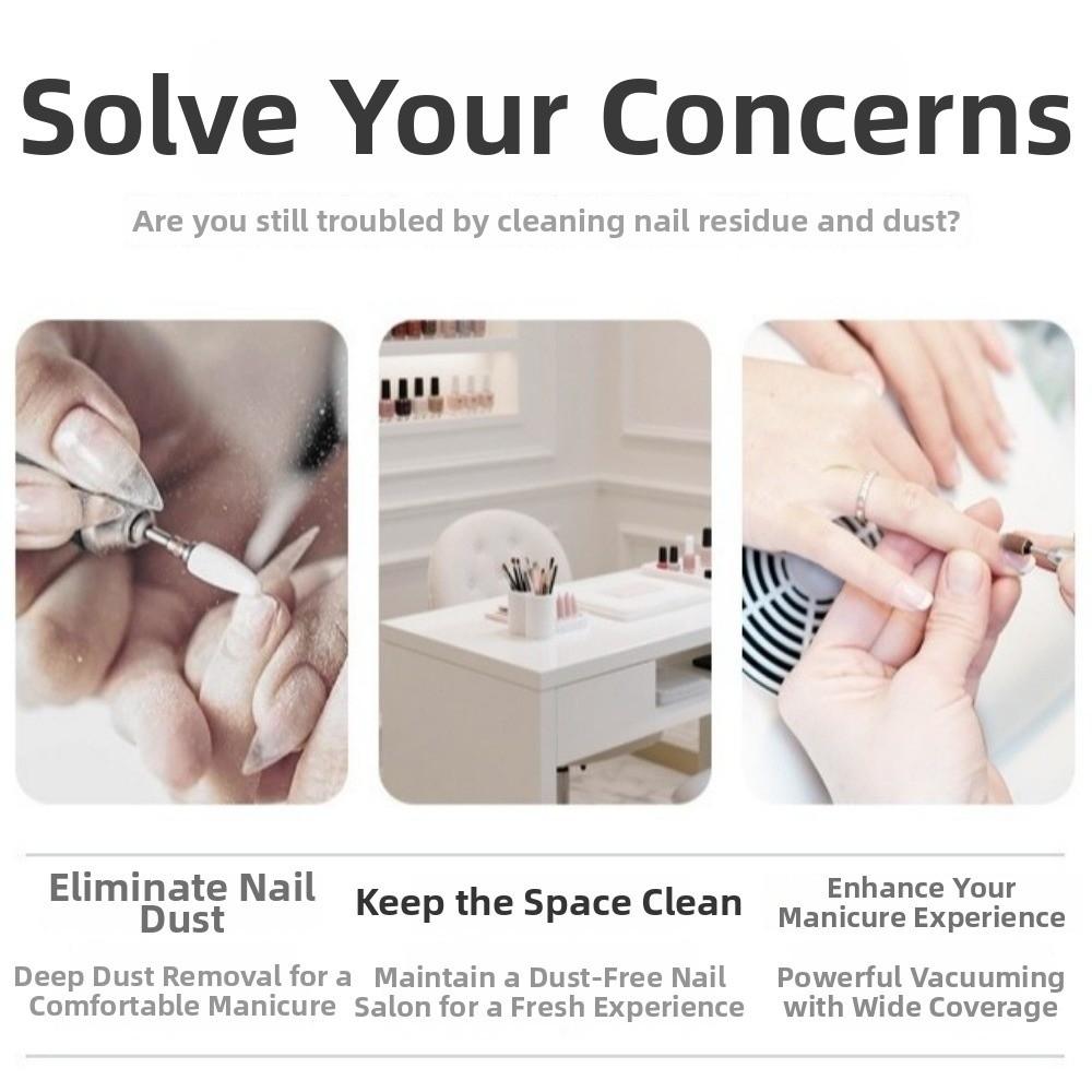 Mini Manicure Desk Collector Portable Fan Nail Dust Extractor Nail Technicians