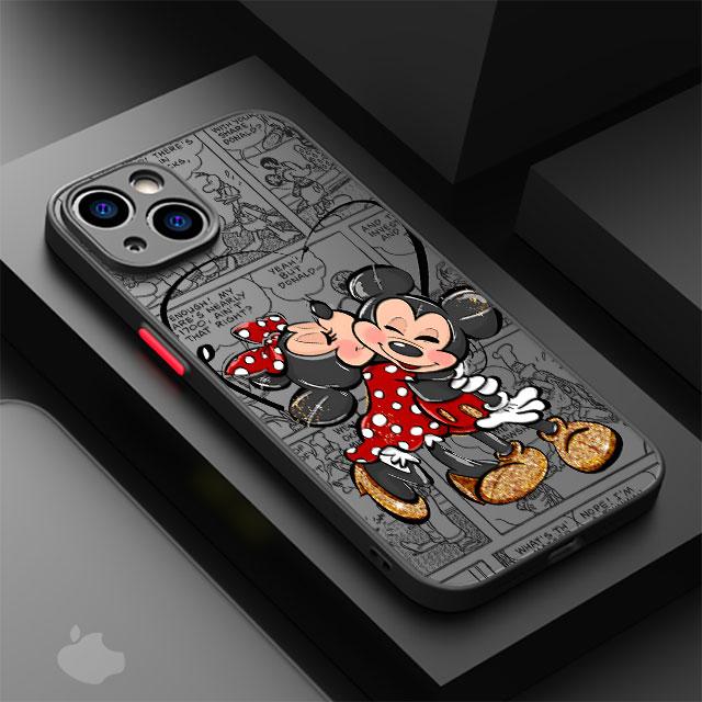 Χαριτερινή Θήκη Κινητού Mickey Minnie για Apple iPhone 15 16 Pro XS Max 13 14 Plus XR SE 7 8 12 11 Pro plus Ματ