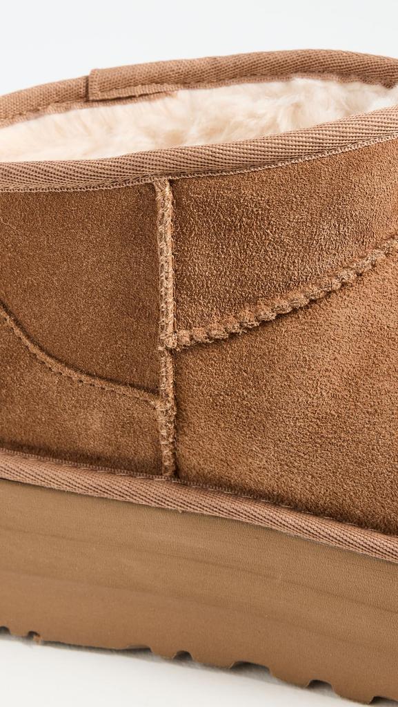 [UGG] Classic Ultra Mini Platform Sheepskin Boots for Women, Thick Sole, Chestnut, Size 25.0 cm