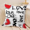 Valentines Day Heart Graffiti Cushion Cover Pillowcase Ultra Soft Skin Friendly Fabric Cloud Like Comfort  Concealed Zipper