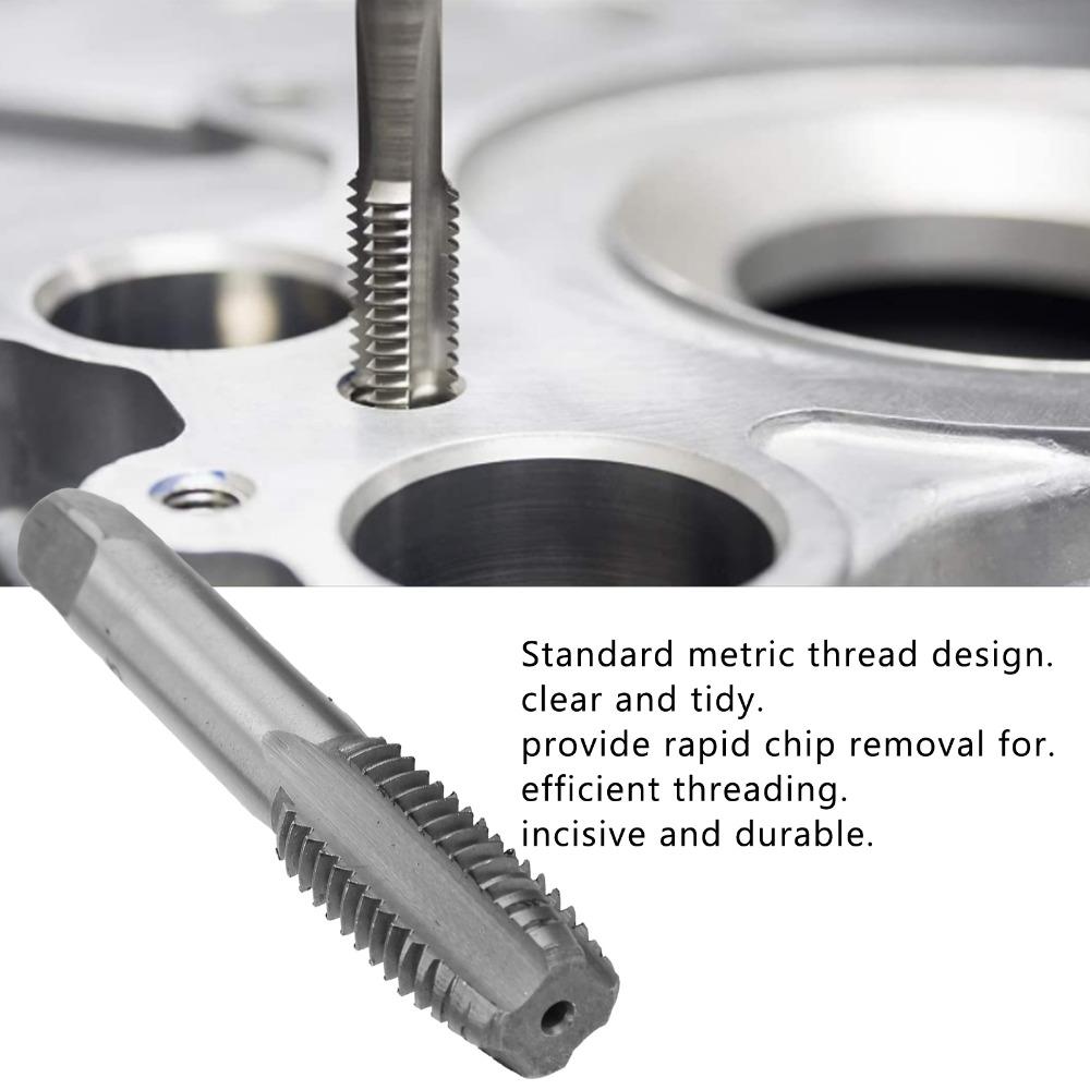 2PCS Engraved Size Marking Hand Tap M18 x 2.5mm / M20 x 2.5mm Straight Flute Tap  Automotive Repair