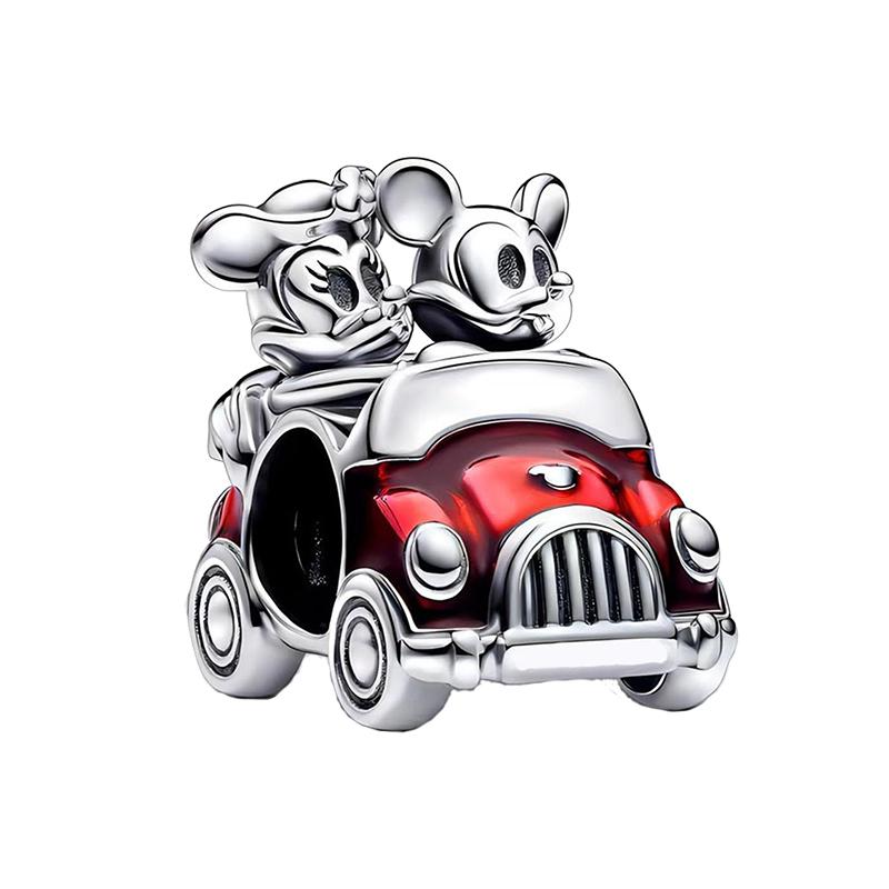 Danturn 925 Silber Charms Verhedderter Mickey Minnie Mulan Anhänger für Frauen Schmuckherstellung Armbänder Halskette