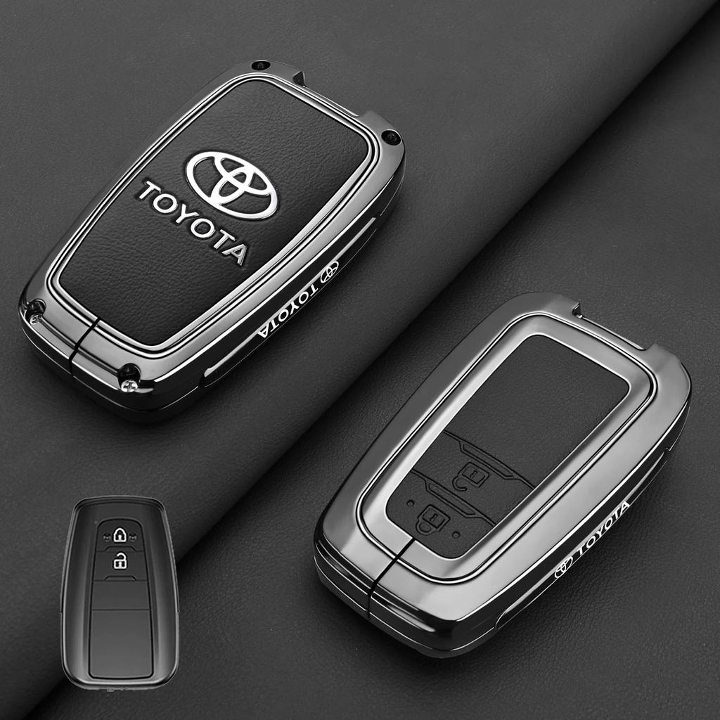 Car Key Case Cover Shell for Toyota Corolla SE 2023 Camry 50 55 TLC200 Yaris Land Cruiser Prado150 RAV4 Compatible with Multiple