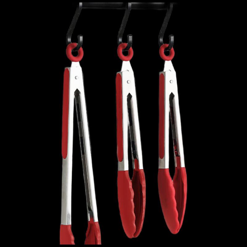 

Double Gun Stainless Steel Silicone Kitchen Tongs