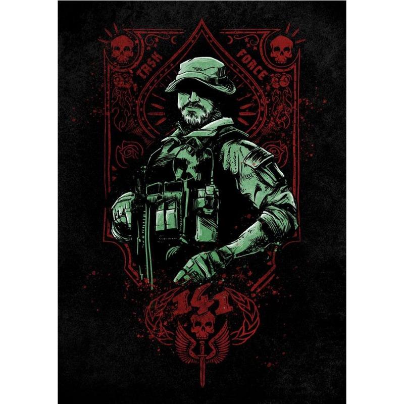 Mw ii cartel map posters canvas painting reaper Simon ghost riley map wall art book print for living room home decor