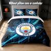 Ensemble de literie Manchester City 1 housse de couette + 2 taies d'oreiller Linge de lit doux et respirant pour la maison