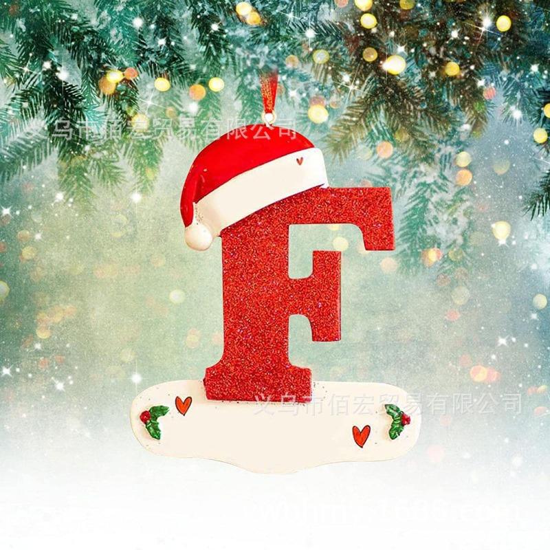 1pc Christmas Tree Decoration for Home 2025 Letter Pendant Pendant Xmas 2026 New Year Decor Ornament Noel supplies accessories