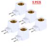 1 Pcs 5/10/20 PCS E27 LED Light Lamp Bulbs Socket Base Holder EU Plug Adapter ON/OFF Switch White