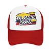 Kolumbien Fußballspiel Netz-Baseballkappen Unisex Sonnenhüte USA Kanada Mexiko Fußballkappen Verstellbare Sommer-Trucker-Kappen