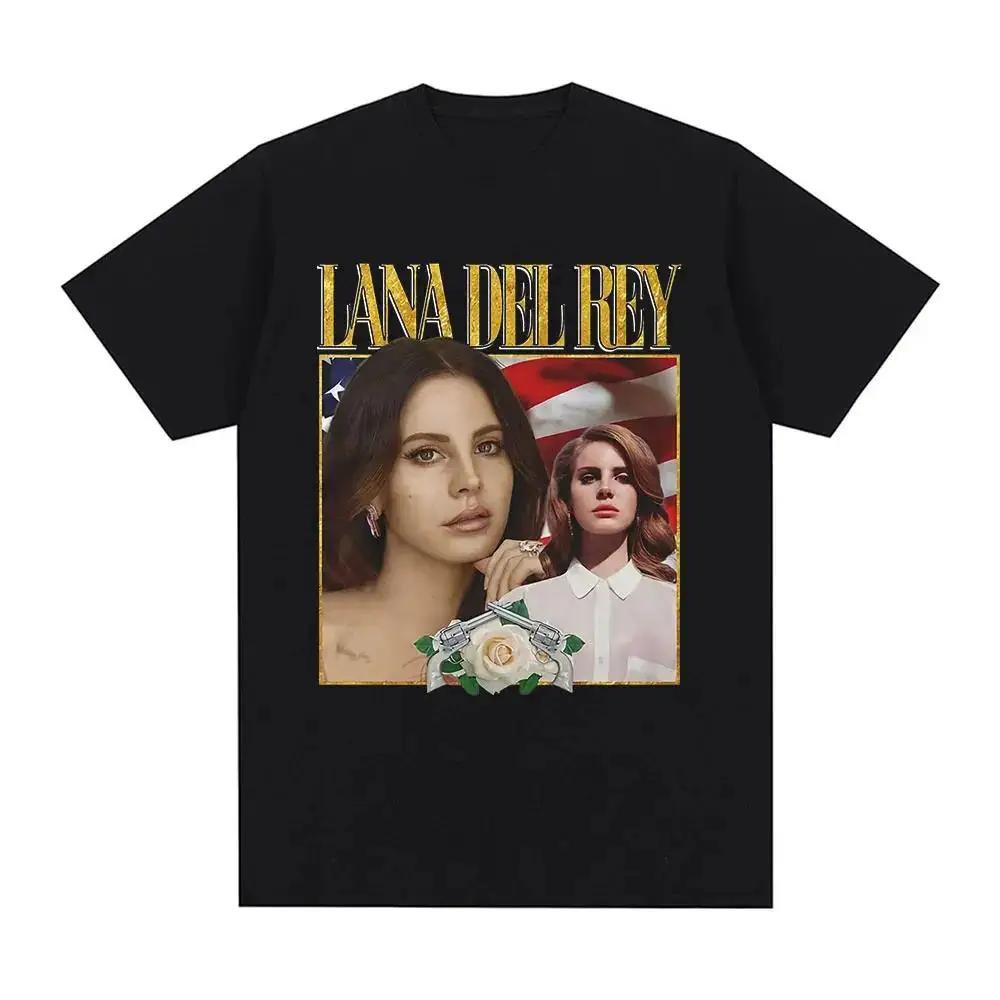 

Singer Lana Del Rey Print T Shirt Men Women Fashion Hip Hop Streetwear Harajuku Short Sleeve T Shirt Unisex 4XL