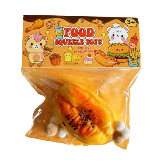 Baked Goods Squeeze Toy Stress Relief Croissant Waffle Toast Bread Sensory Toy E
