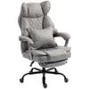Executive Office Chair, Leathaire Big and Tall Office Chair 180 kg with Wide Seat, Reclining, Lumbar Support, Grey