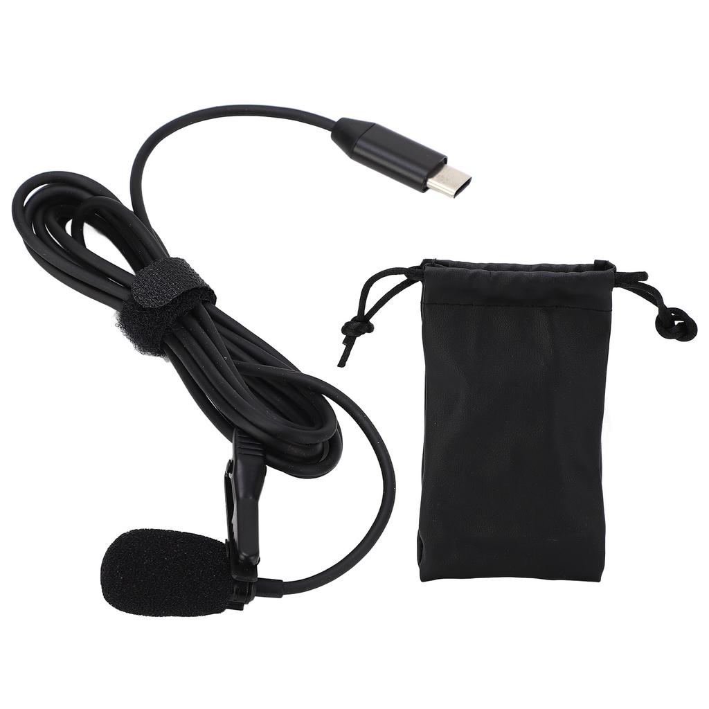 Lavalier Lapel Microphone Type C Omnidirectional Condenser Clip On Lapel Mic for Insta360 ONE RS