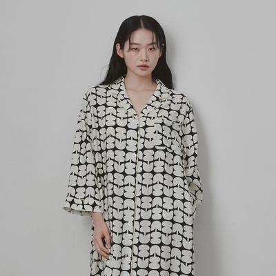 Bowel [Bwtz] Shangri-La Viscose Pajama Dress Beans Flower
