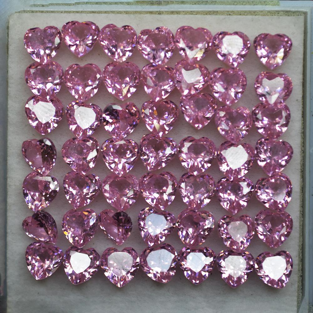Natural Pink Sapphire Loose Gemstone 7.20 ct 6×6 mm Heart Cut Lot September Birthday Birthstone