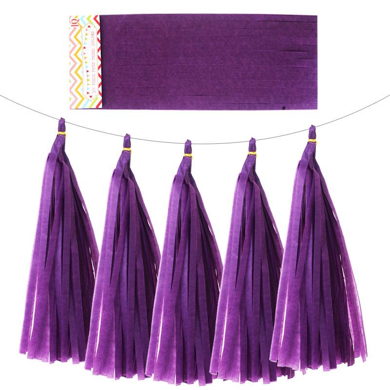 5pcs/lot Mixed DIY Tissue Paper Tassel Garland for Wedding Kids Birthday Party Decorations Baby Shower Favors Supplies