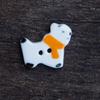 Exquisite UK Handmade Jingdezhen Ceramic Puppy Buttons for DIY Clothing