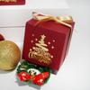 12PCS Christmas Bronzing Square Box Creative Candy Box High-end Red Bronzing Christmas Tree Gift Box