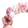 Rose Wreath Floral Garland Colorful Hanging Fake with Ribbon Bridesmaid for Bride Headband