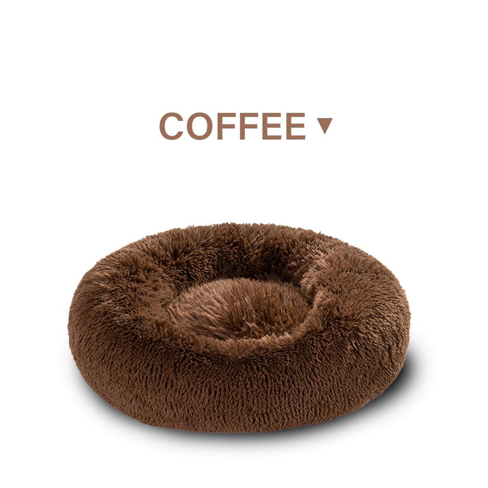 Long Plush Dog Bed, Pet Round Bed, Anti-anxiety Ped Bed Mat, Pet Bed Sofa Cushion For Small Medium Dog Calming Plush Pet Sofa
