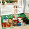 1Pcs Anti Fatigue Kitchen Rugs, Christmas Cat Print Waterproof Non-Slip Thick Cushioned Kitchen Mat Heavy Duty Comfort Standing Mat for Kitchen