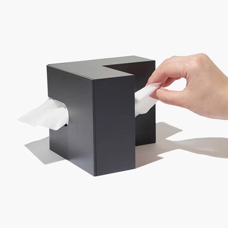 Creative Tissue Box High Value L-shaped Pumping Carton High Grade Light Luxury Tissue Storage Box Napkin Carton