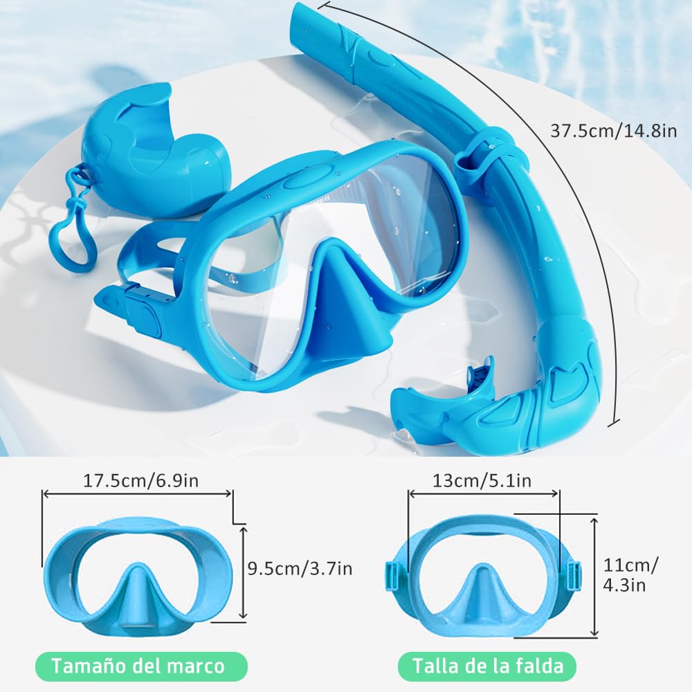 HEARTST Snorkel Set Snorkeling Snorkel Mask Frameless Snorkeling Macaron Color