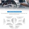 Steering Wheel Button Switch Trim Cover Sticker For Mercedes Benz A B C E Ml Gl Cla Gla Glk Sl Slk Class W176 W246 W212