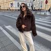 Winter Women's Lapel Long-sleeved Soft Artificial Fur Effect Jacket Coat Fashionable Temperament Versatile