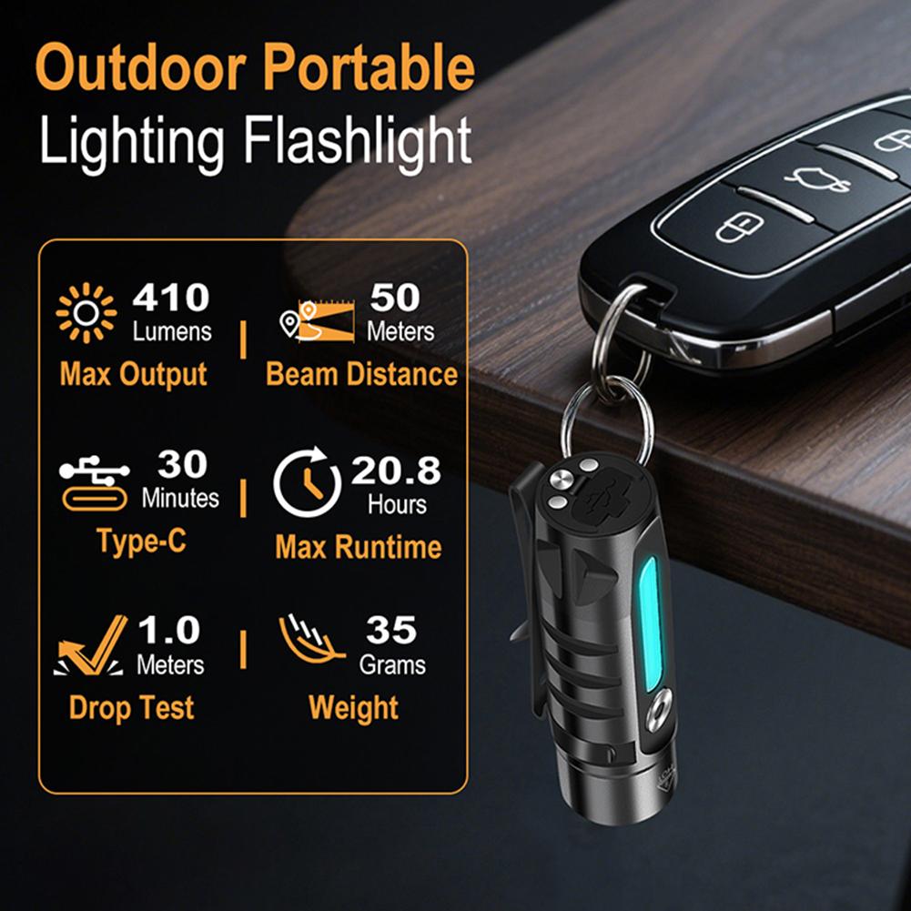 LED Waterproof Metal Conveniently Flashlight W/ Clip & Magnetic Powerful Handheld Flash Light for Camping Dog Walking Emergency