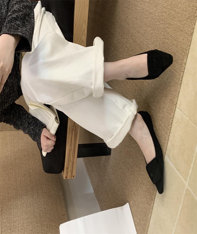 French suede pointed stiletto women's high heels spring and autumn new temperament versatile retro celebrity style commuter shoes