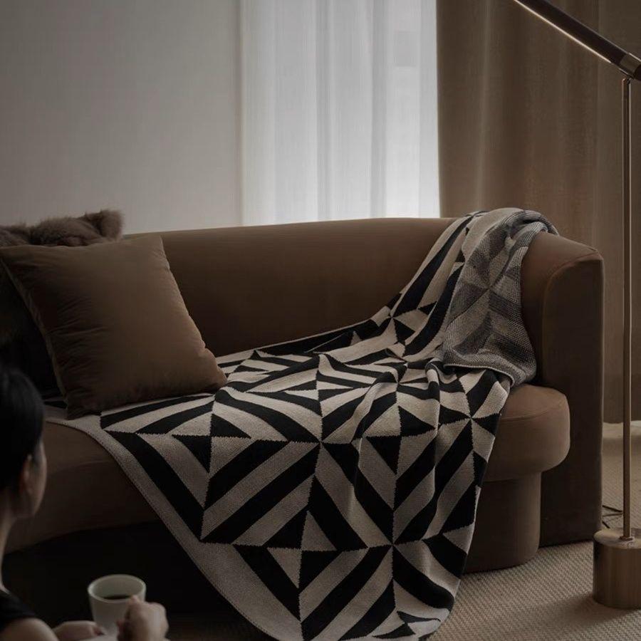 

Винтажный плед-купол Manor из Великобритании - Плед для кондиционера цвета черного кофе для дивана в гостиной и для сна в офисе 130x170cm