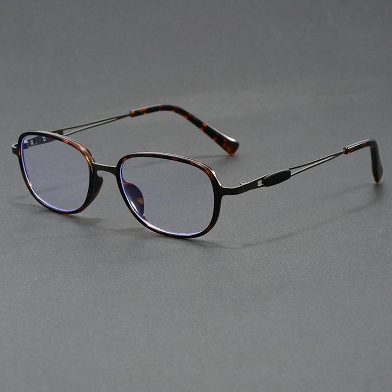 Japanese Handmade Pure Titanium Glasses Frame Small Round Men'S Retro Design Ultralight Glasses Flat Light Glasses
