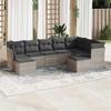 Vidaxl 9-Cz. Set Mobilier de Grădină, Perne, Polirattan Gri Deschis