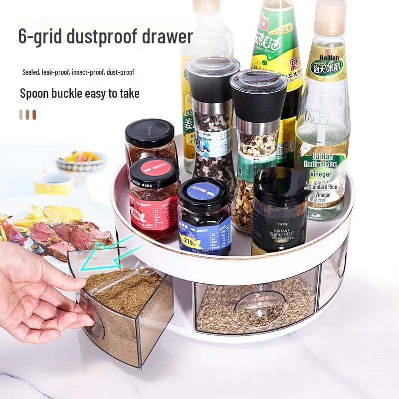 RuHan Rotating Multi-Compartment Spice Box
