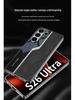 Fashionable Cross-Border S26 Ultra Samsung Phone Case with Precision-Hole Electroplated Frame and Plain Leather