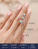 MomentWish Moissanite Earrings for Women and Men, 0.6-2ct D Color, Sterling Silver 925, Hypoallergenic, Unisex, Diamond Earrings, Popular Gift