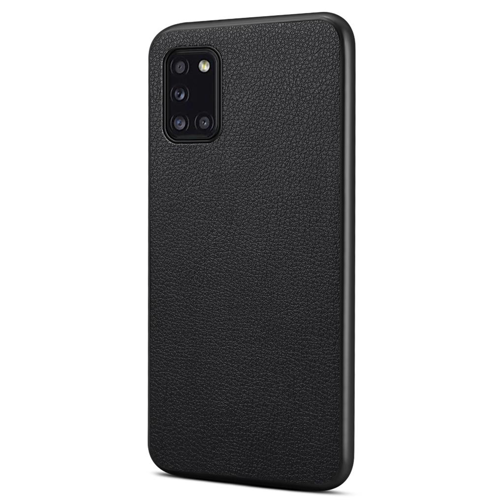 For Samsung Galaxy A31 Case Calf Texture Soft Leather Back Cover