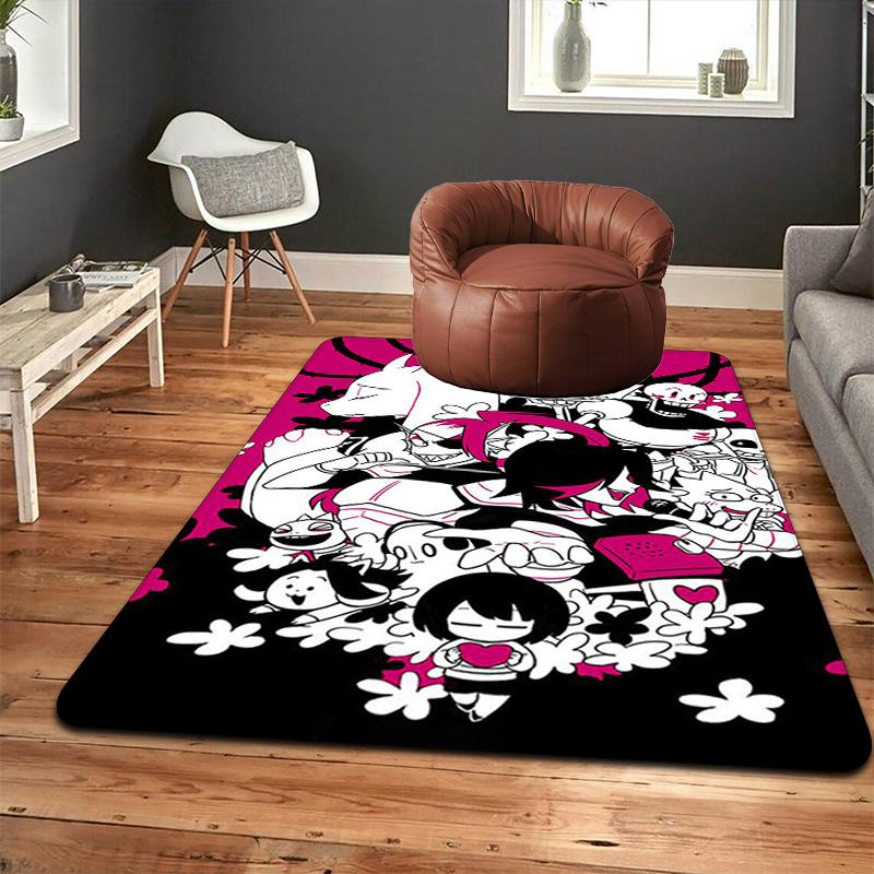 Undertale Rug Floor Mat for Living Room or Bedroom Soft and Comfortable Carpet a Gift for Birthday and Holiday.