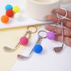 Simulation Mini Golf Ball Keychain Creative Metal Keyring Car Key Holder Bag Pendant Hanging Decoration Couple Gifts