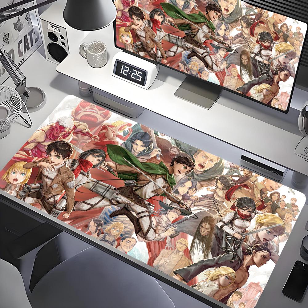AAttack On TTitan Mouse Pad Desk Mouse Pad Cute HD Desk Pad Extended Gaming Keyboard Mats Large Xcm XXL Gamer Mousepad