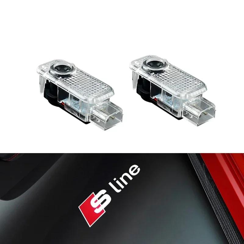 HD Led Welcome Light Car Door Projector Lamps For Audi A1 A3 8P A4 A5 A6 C7 A7 S3 S7 S8 R8 Q2 Q3 Q5 Q7 Q8 SQ5 C5 C6 TT RS3 RS6