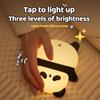 Veilleuse LED Panda Allongé Capteur Tactile Dessin Animé Veilleuses pour Enfants Silicone Cadeau de Fête de Noël Lampe de Chevet Décoration de Chambre à Coucher