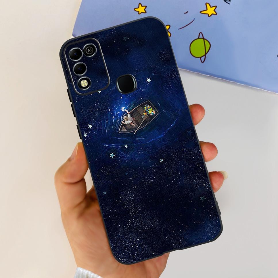 For Infinix Hot 11 Play 6.82" Soft Silicone Phone Cases For Infinix Hot 11 Play 11play 10Play Cover Luxury Flowers Funda Capa